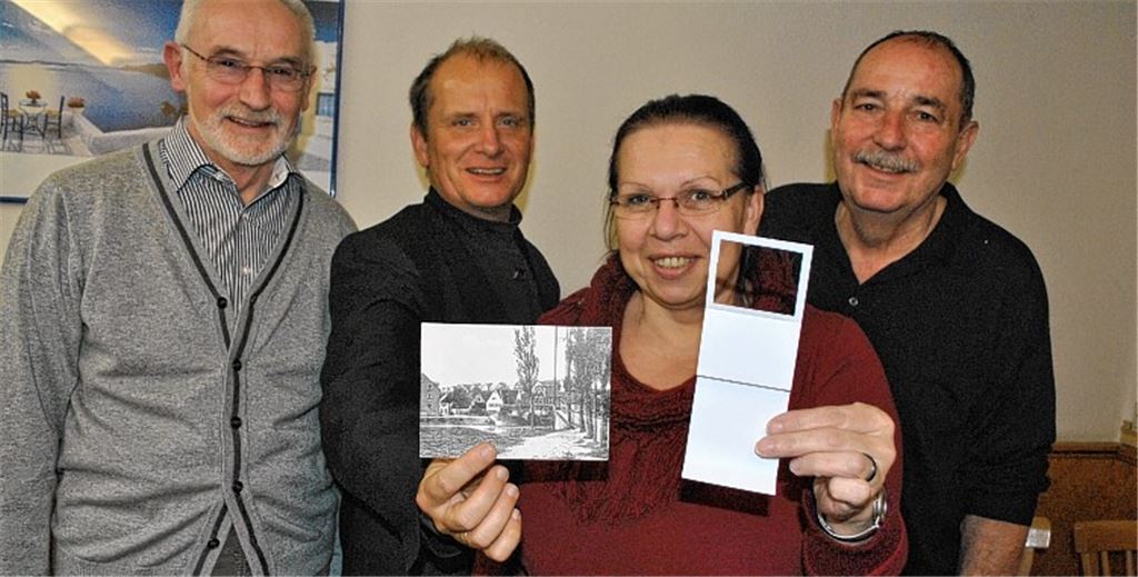 Das Grünprojekt im Blick: Ewald Scheytt (v.l.), Winfried Abicht, Dorothea Brandauer und Albrecht Münzmay vom Verschönerungsverein. 