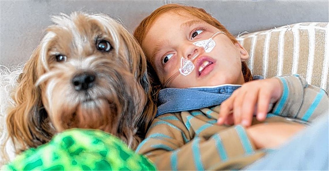 Das Leben von Jonas wird von Krämpfen bestimmt. Seine Lebenserwartung ist begrenzt. Er braucht viel Pflege und Zuneigung und hofft auf einen Platz in der Familienherberge Lebensweg. Fotos: privat