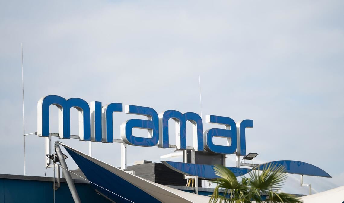 Das Logo des Erlebnisbades Miramar.