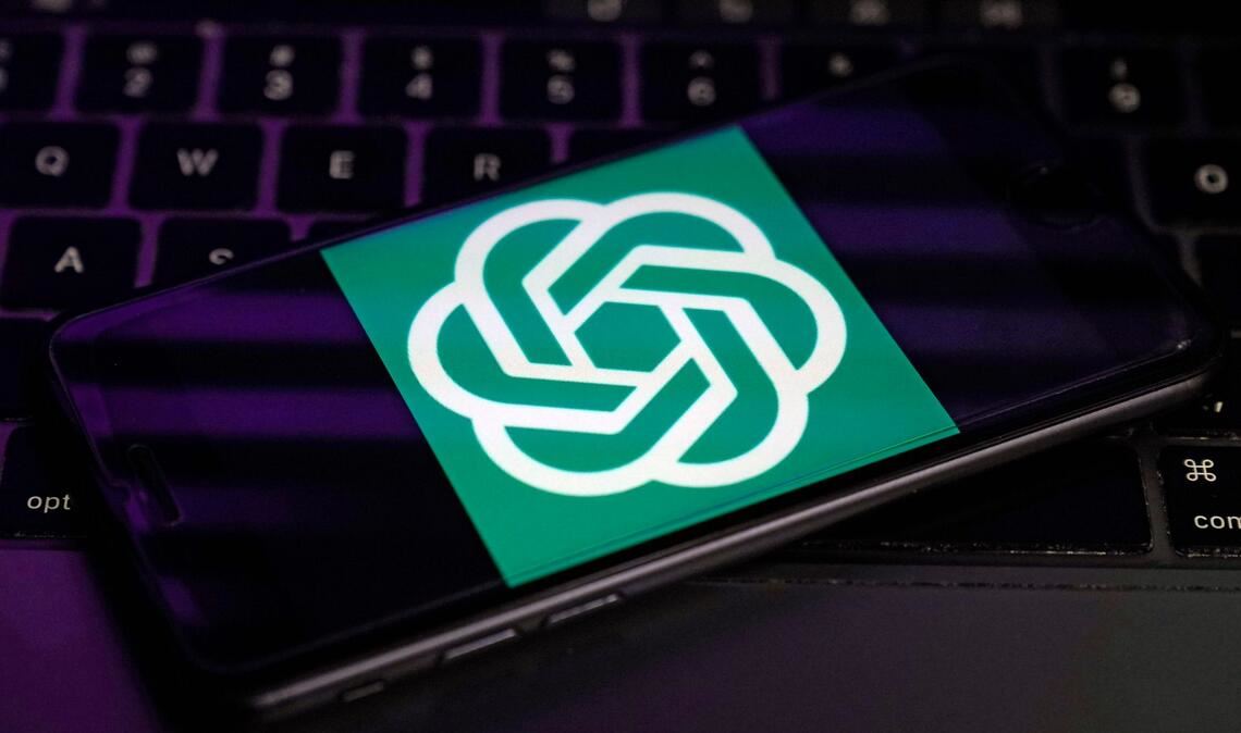 Das Logo von OpenAI, dem Hersteller von ChatGPT: Die Künstliche Intelligenz wird von den Menschen in Deutschland als wichtigste digitale Zukunftstechnologie gesehen.