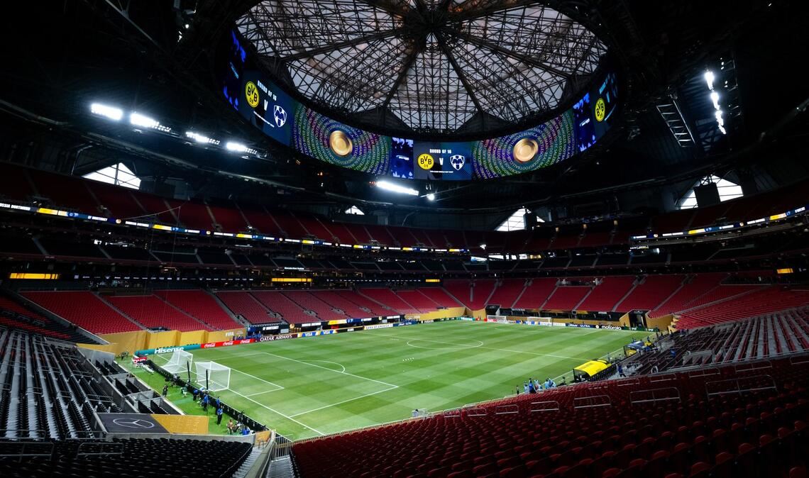 Das Mercedes-Benz Stadium in Atlanta ist voll klimatisiert. (Archivbild)