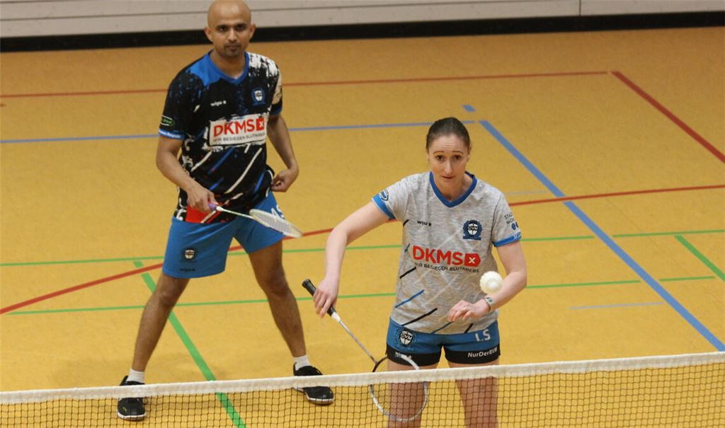 Das Mixed Luisa Schypulla und Alfred Sebastian holen die einzigen Zähler im zweiten Duell am vorletzten Spieltag. Fotos: privat