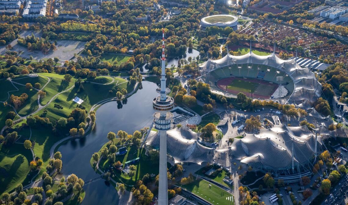 Das Olympiazentrum mit dem ikonischen Olympiastadion soll das Zentrum der Spiele in München werden.