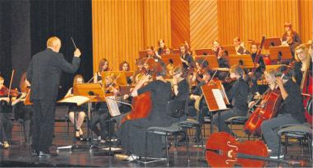 Das Orchester des Theodor-Heuss-Gymnasiums überzeugt sein Publikum im Mühlacker Mühlehof. Ensemblemitglieder und Solisten werden mit teils frenetischem Beifall belohnt.
Foto: Stahlfeld
