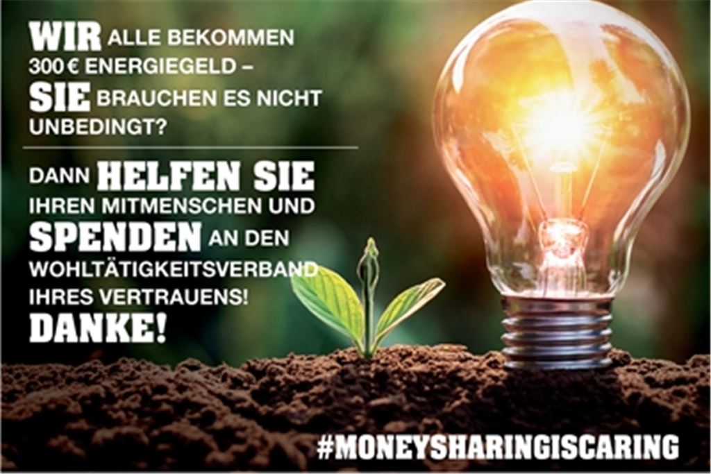 Das Plakat zur Spendenkampagne.