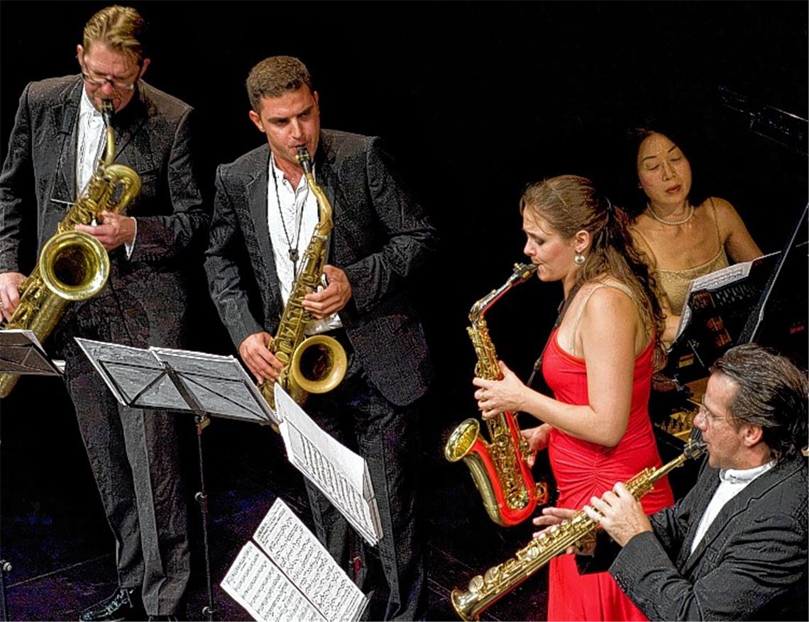 Das Saxophonensemble Alliage ist am kommenden Samstag, 20. April, zu Gast im Mühlacker Uhlandbau.