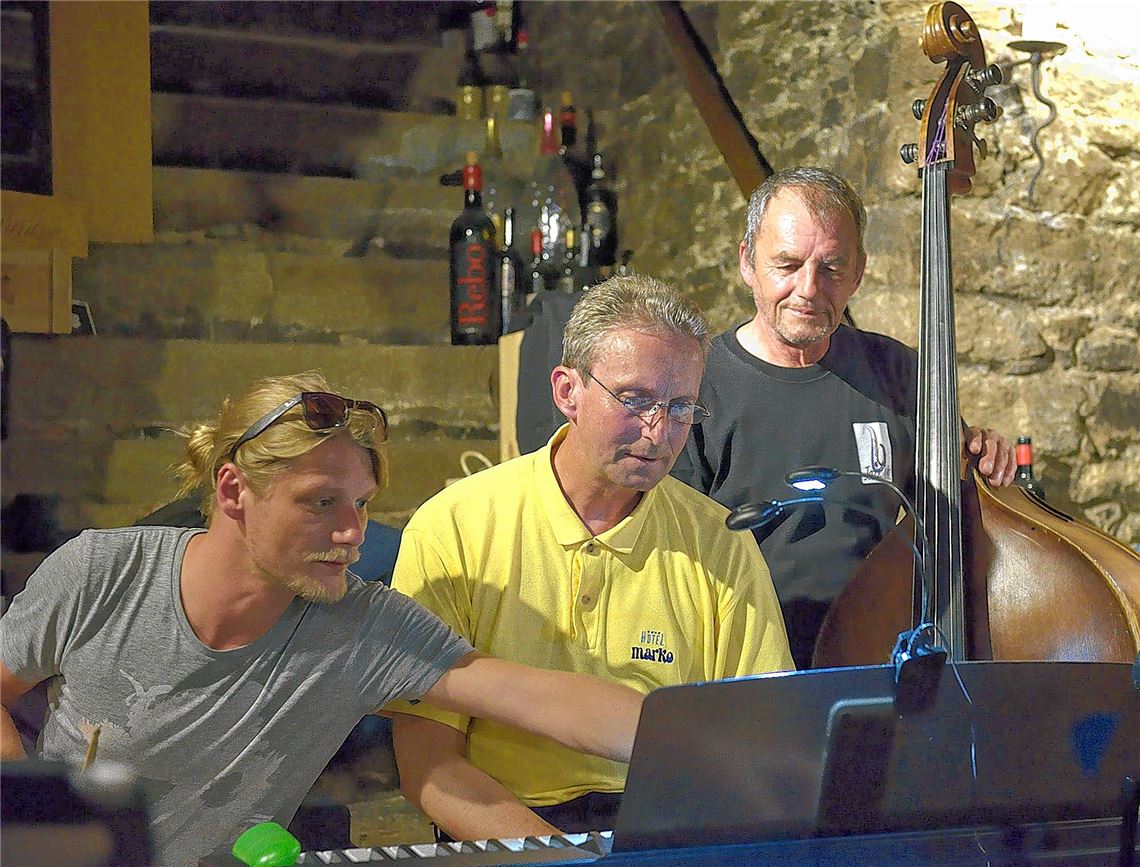 Das Session Trio mit, von links auf dem Bild, Sebastian Säuberlich, Dieter Steitz und Peter Gropp. Foto: Heidrun Kirchgessner