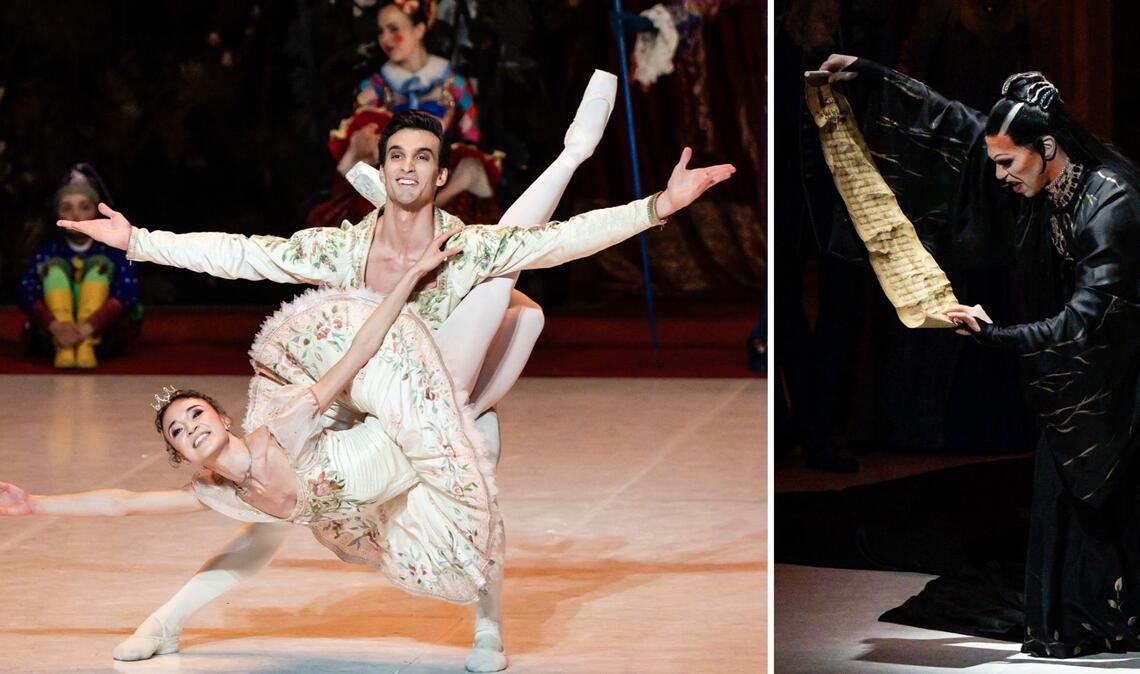 Das Stuttgarter Ballett tanzt wieder Marcia Haydées „Dornröschen“ – in den Hauptrollen bezauberten Rocio Aleman, Martí Paixà und Jason Reilly (von links) am Samstag das Publikum im Opernhaus.