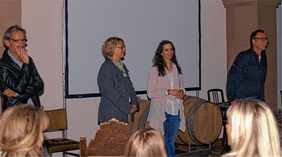 Das Team des SWR-Fernsehens (v.li.): Redaktionsleiter Norbert Bareis, Frauke Müller-Rick, Daniela Hölzgen und Regisseur Jo Müller.