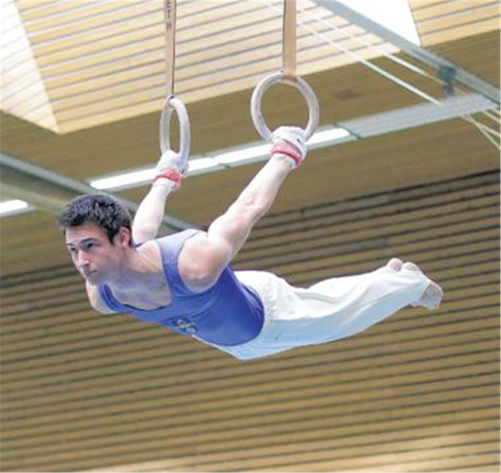 Das Ziel Klassenerhalt in der Bezirksliga behät der TV Mühlacker, hier Karim Abdel-Aal an den Ringen, fest im Blick.
 Foto: Tilo Keller