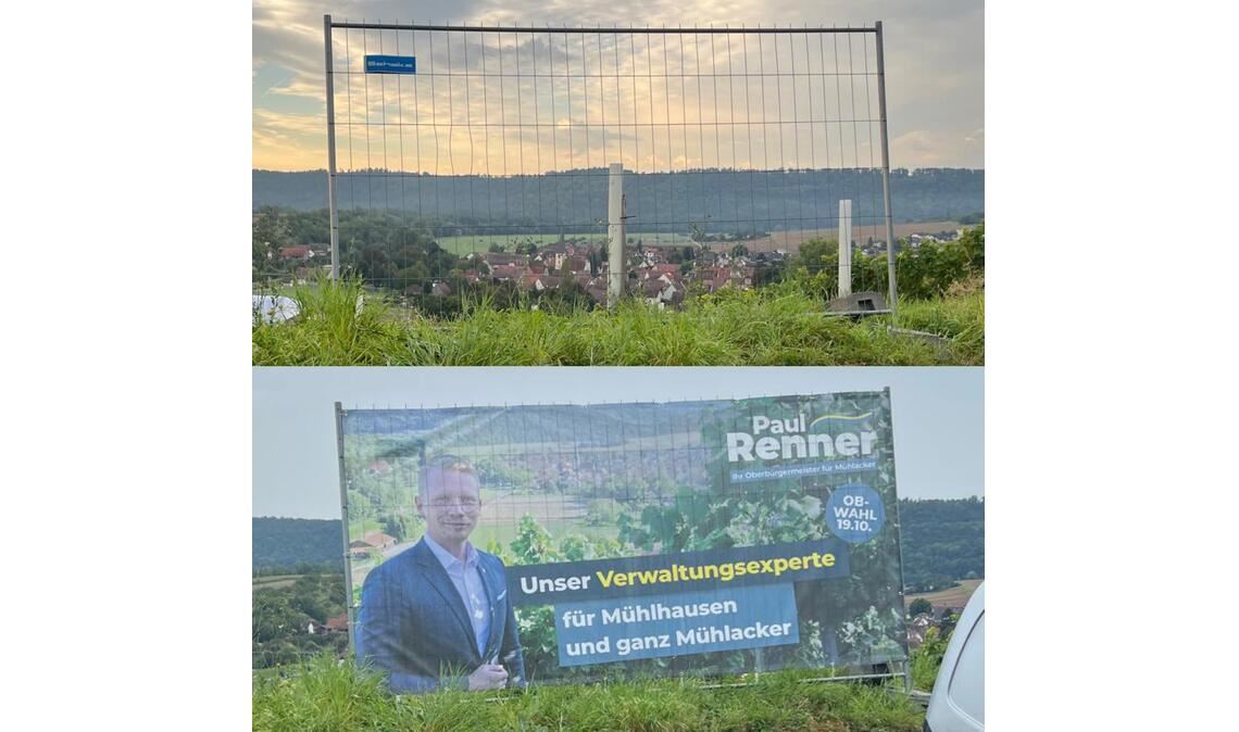 Das abgerissene Wahlkampf-Banner. Foto: privat