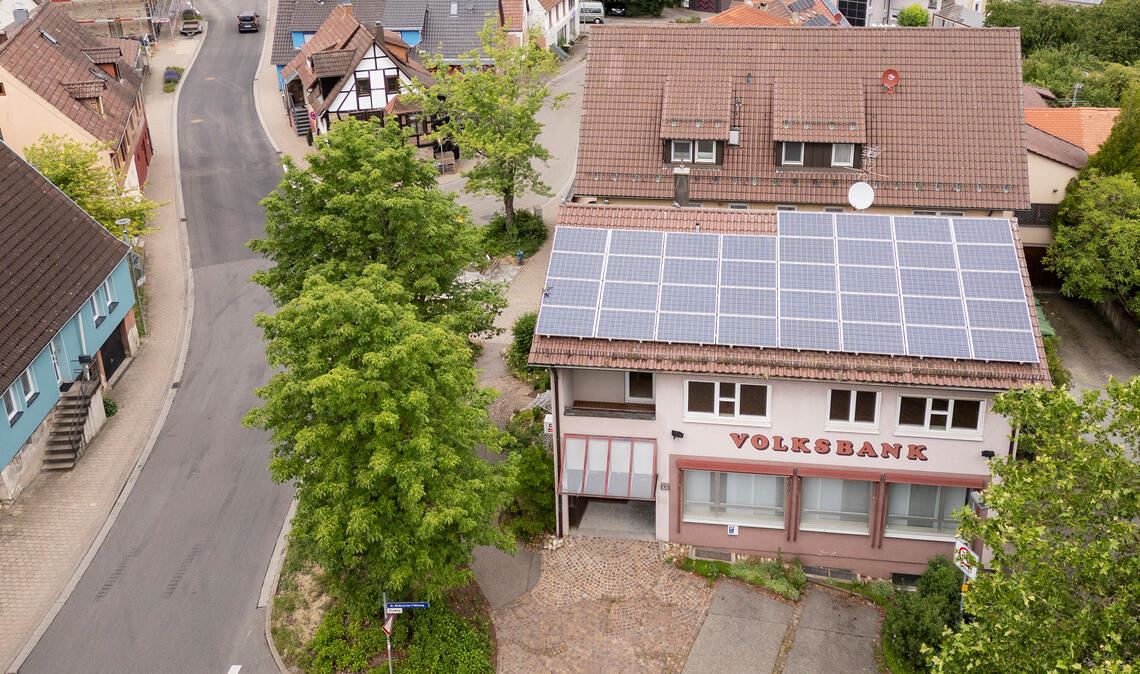 Das ehemalige Volksbank-Gebäude liegt am Etzweg. Foto: Archiv