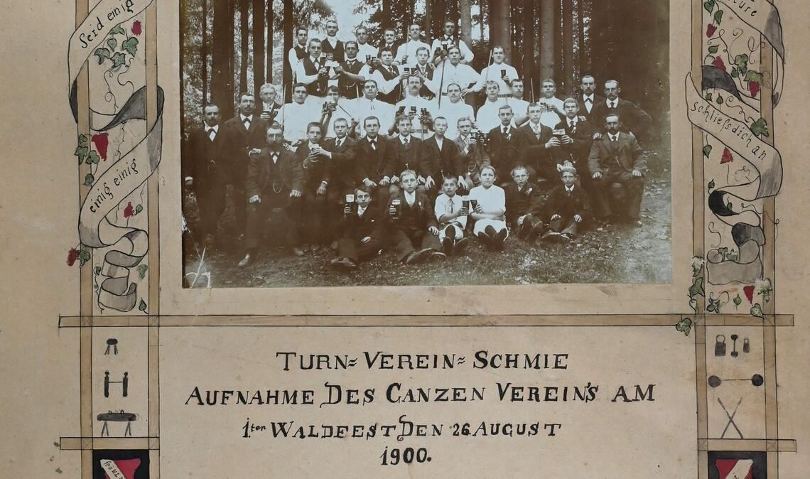 Das erste Foto des Vereins vom 26. August 1900, etwa ein Jahr nach der Gründung am 6. August 1899.