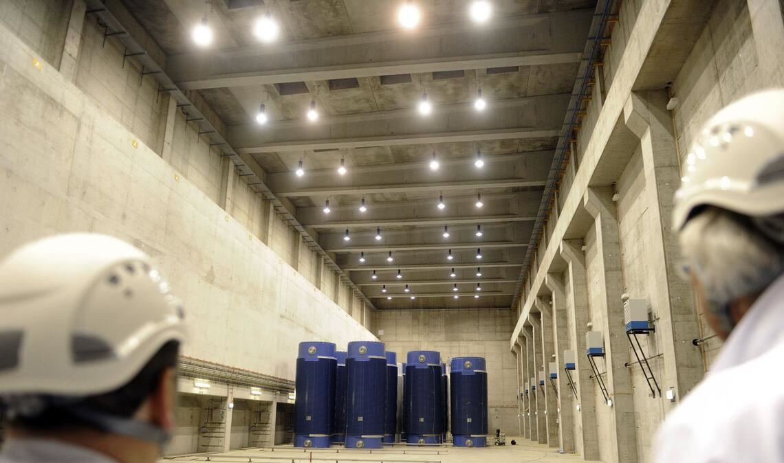 Das mit 34 Zwischenlager für Atommüll am Kernkraftwerk Philippsburg (Archivbild).