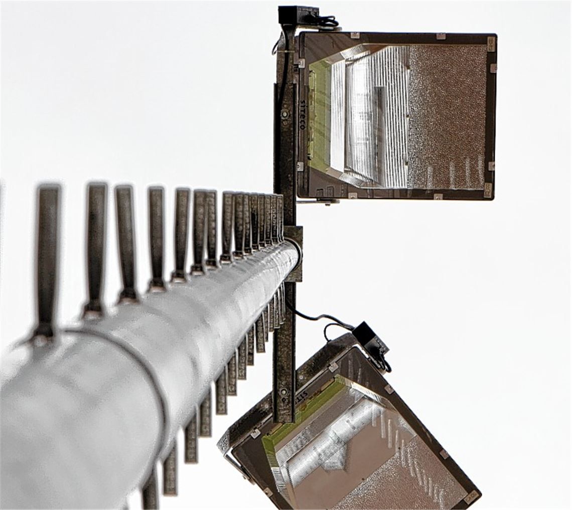 Das neu installierte Flutlicht in Illingen funktioniert mit LED-Technik.