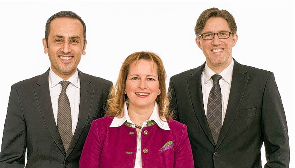 Das neue Führungsteam (v. li.): Arash Esbati, Britta Hübner und Ralf Haspel.