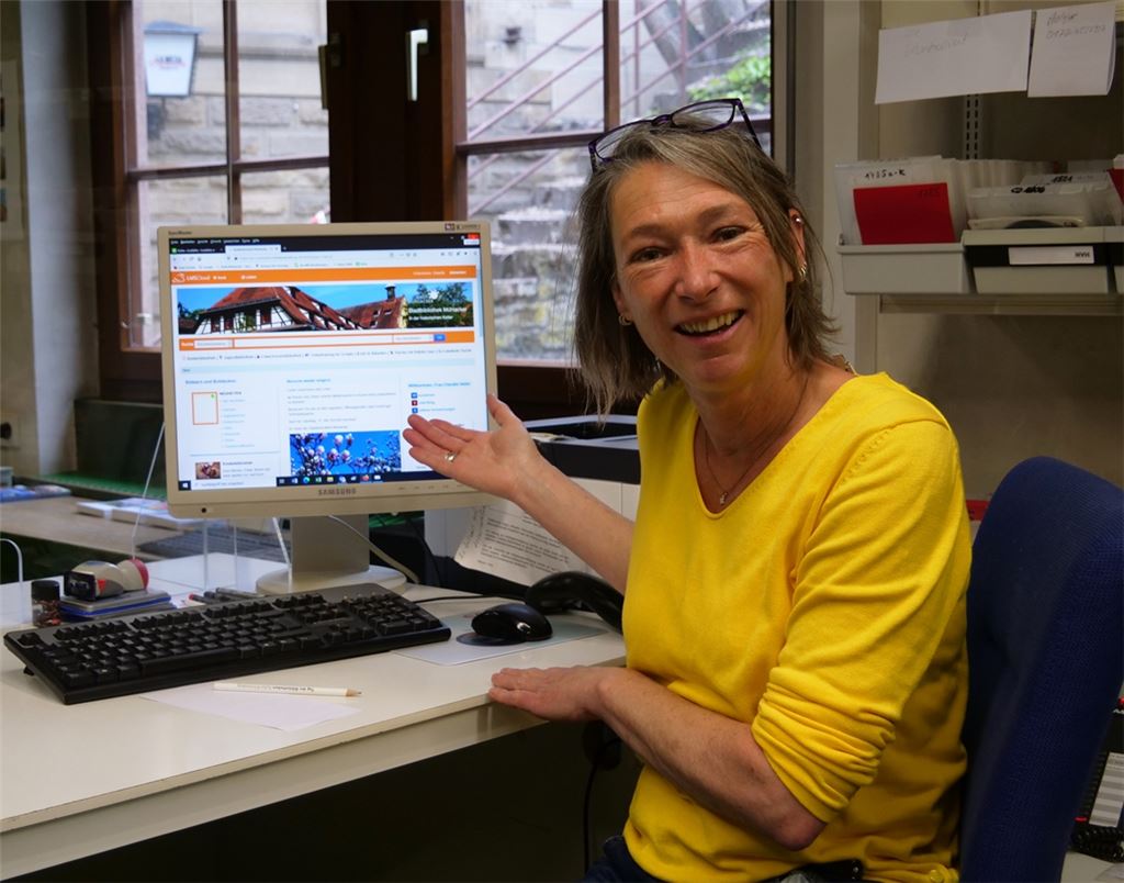 Das neue System habe für alle Vorteile, versichert Claudia Heiler, die Leiterin der Stadtbibliothek.Friedrich