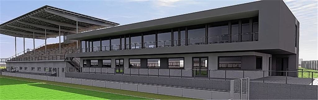 Das neue Vereinsheim soll ein Schmuckstück werden. Grafik: 1. CfR Pforzheim