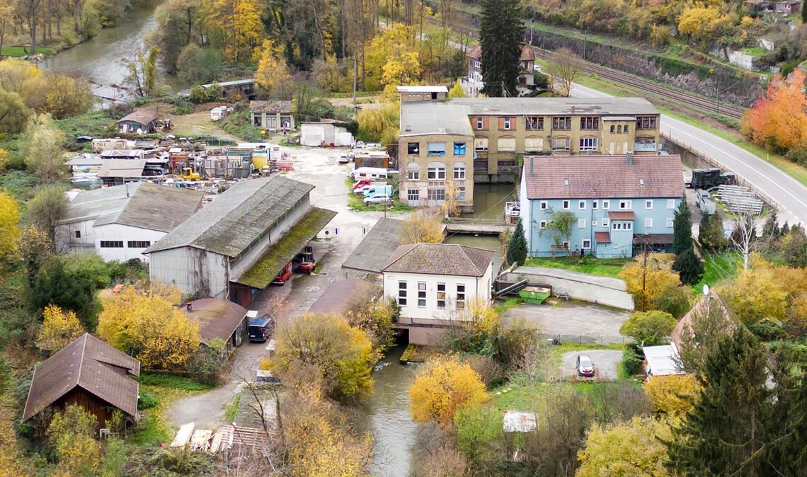 Das rund 1,4 Hektar große Areal der alten Lederfabrik wird überplant und dafür liegen mehrere Entwürfe vor. Foto: Archiv