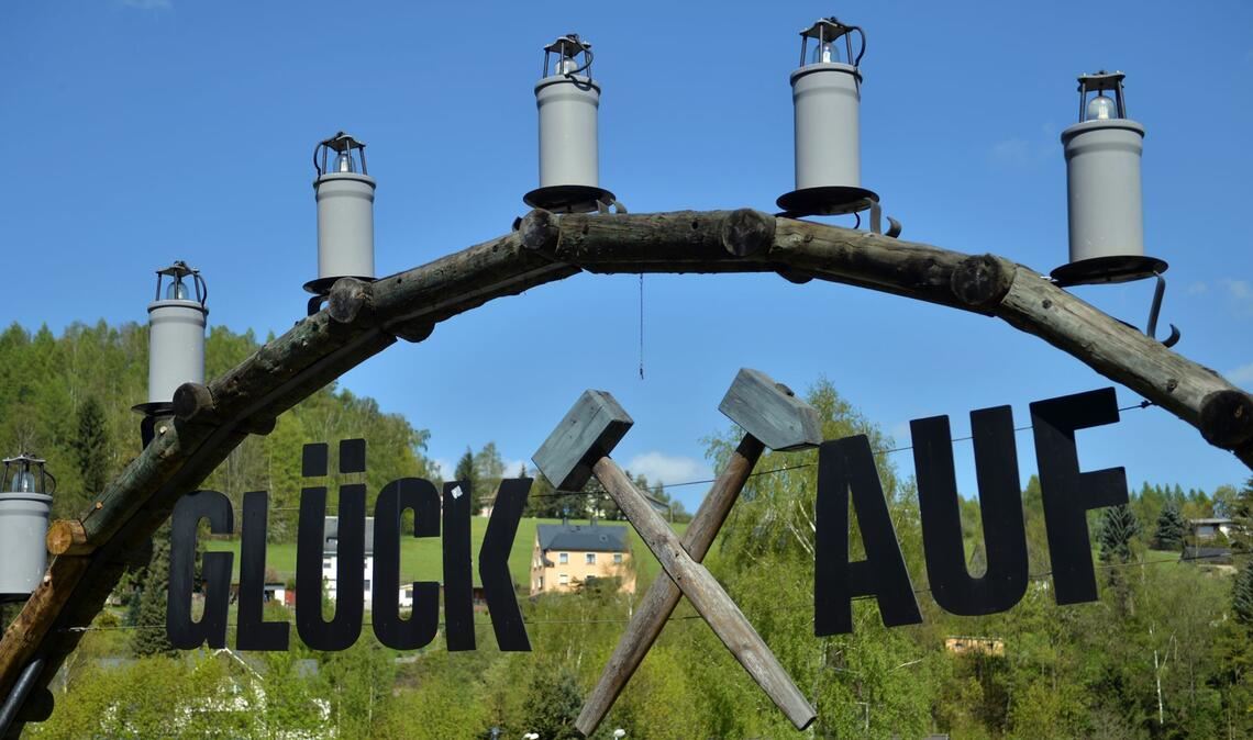 Das sächsische Bad Schlema war jahrzehntelang geprägt durch die Uranmine Wismut.