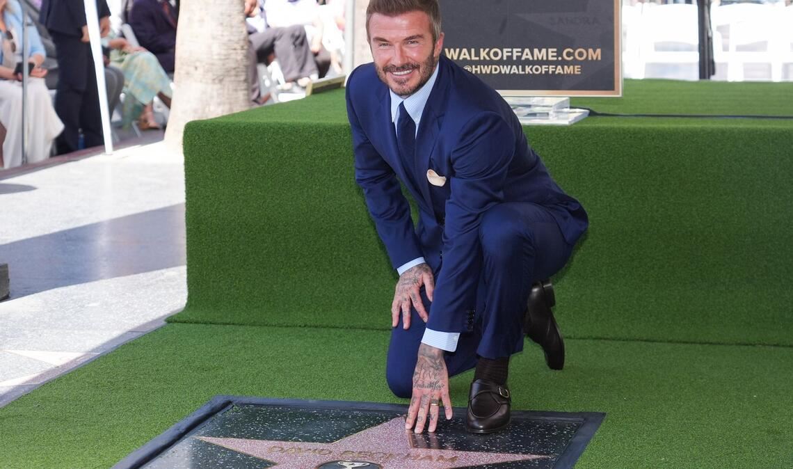 David Beckham freute sich über seinen Stern.