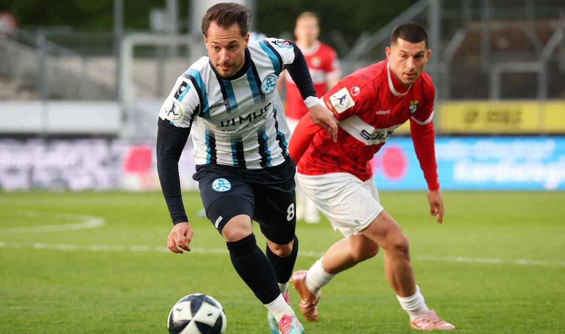 David Tomic und die Kickers sind am Samstag in Mainz gefordert.