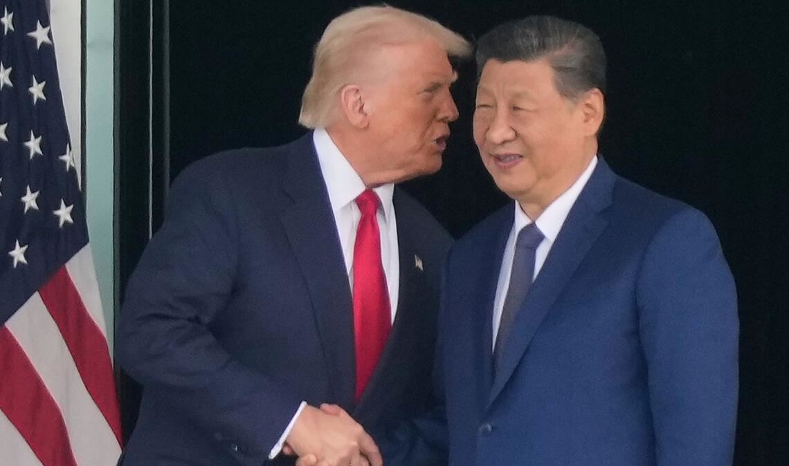 Deal! Donald Trump und Xi Jinping schütteln sich die Hand.