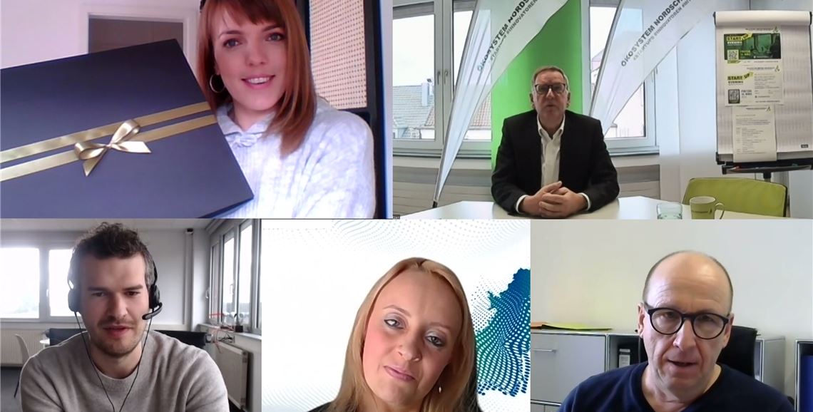 Den „Digital Start-up Evening“, der am 19. März ab 18 Uhr stattfinden wird, stellen Carina Brunner und Jochen Protzer (oben, v.li.) sowie Thomas Schönbucher, Rebekka Sanktjohanser und Jörg Fuchs (unten, v.li.) vor. Foto: Friedrich