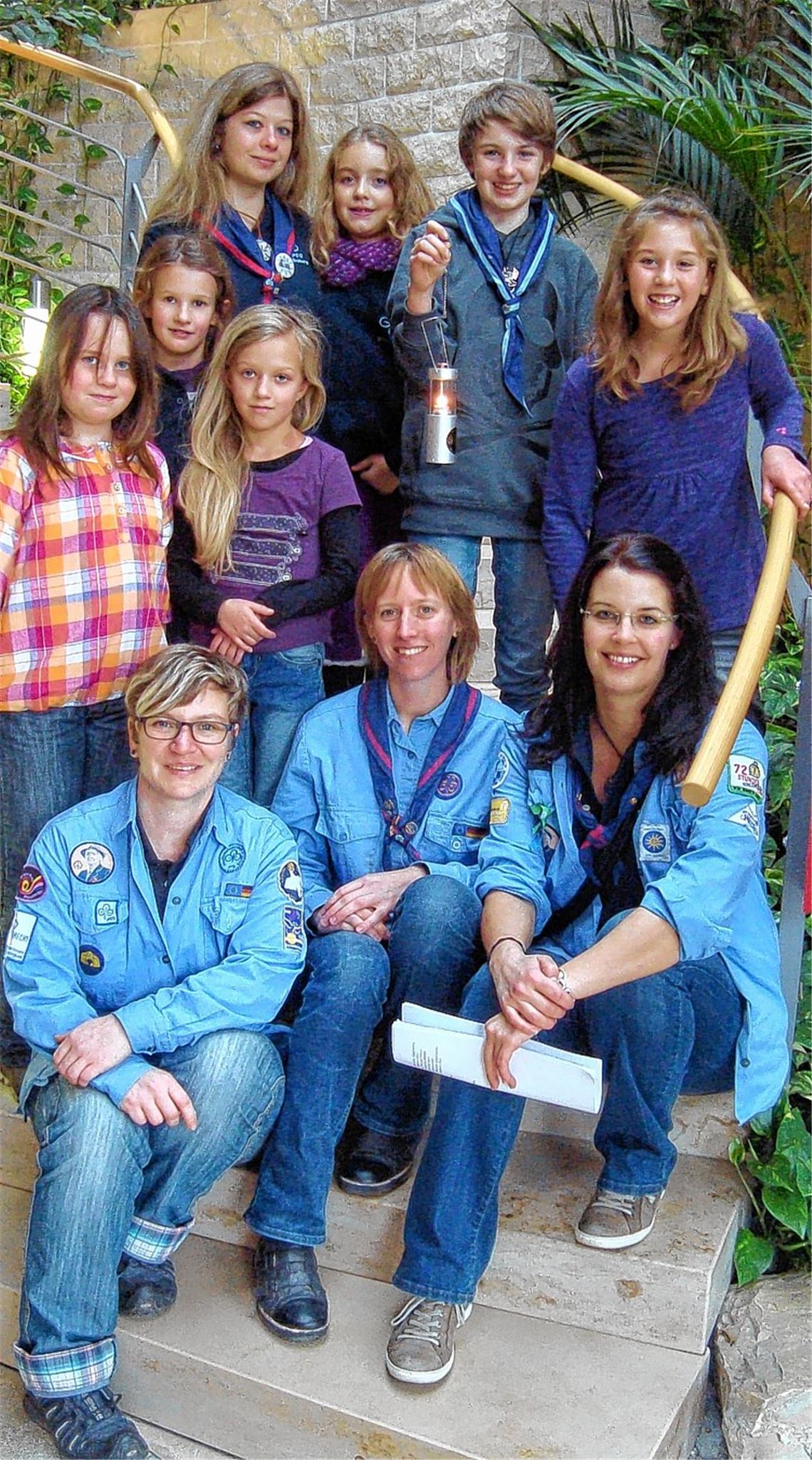 Den Friedensgruß im Gepäck.