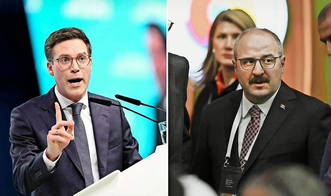 Der AKP-Politiker Mustafa Varank (rechts) ist am Wochenende in Esslingen aufgetreten. CDU-Kandidat Manuel Hagel hat eine klare Meinung zu Einflussnahme aus dem Ausland.