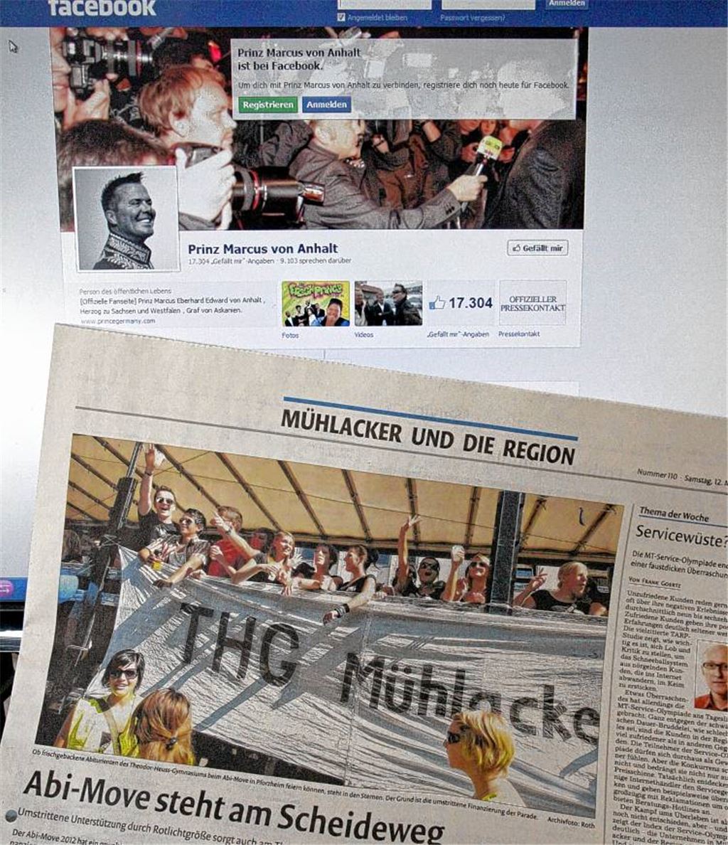 Der Abi-Move und die Debatte um das Sponsoring des Rotlicht-Prinzen Marcus Eberhard von Anhalt beschäftigt nicht nur die Medien. Jetzt fordert der Prinz Unterstützung auf Facebook. Foto: Goertz