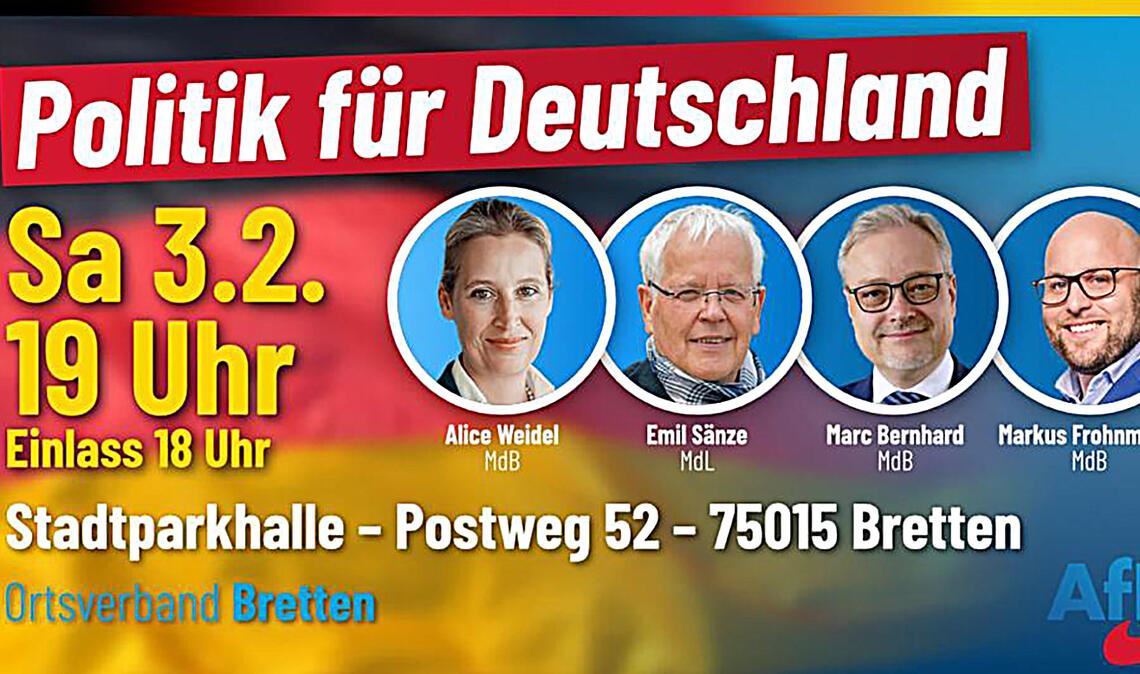 Bretten rüstet sich für Auftritt von AfDChefin Weidel