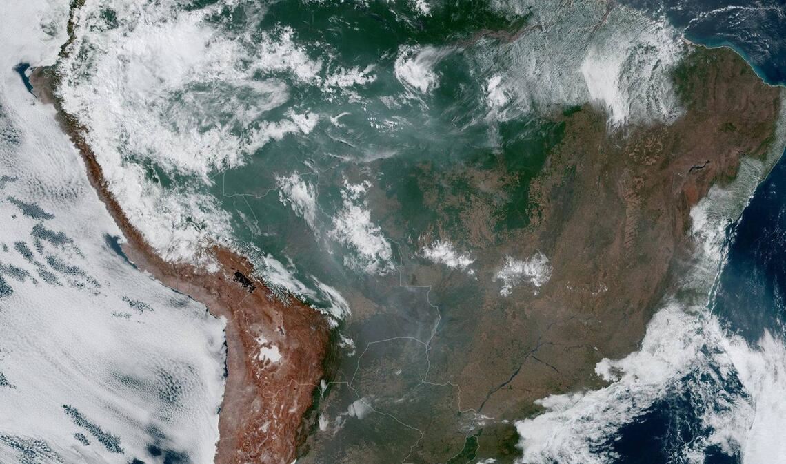 Der Amazonas-Regenwald auf einem Satelittenfoto der US-Raumfahrtgebörde Nasa.