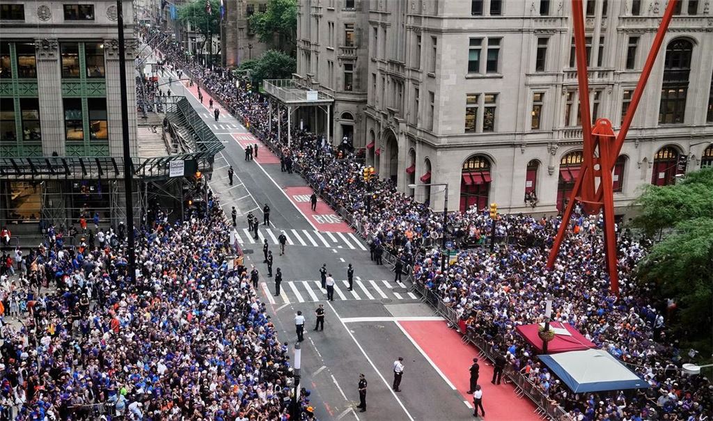 Der Andrang zur Knicks-Parade in New York war riesig.