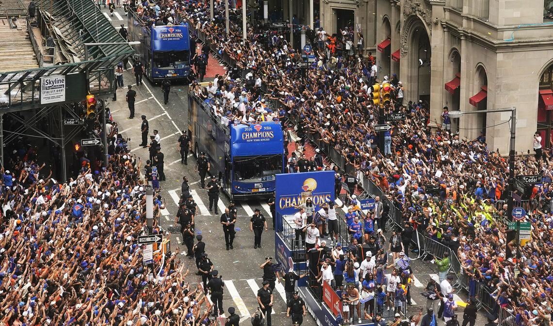 Der Andrang zur Knicks-Parade in New York war riesig.