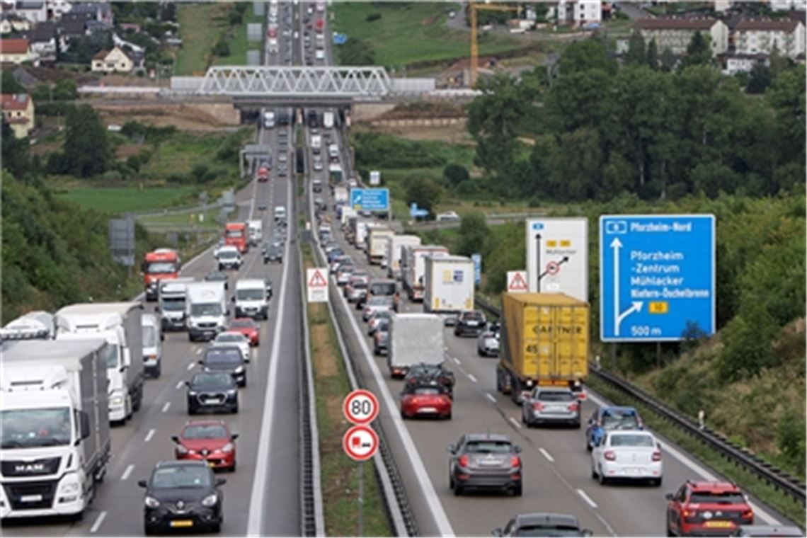 Der Autobahnabschnitt im Enztal bei Niefern-Ost soll am Abend des 4. Septembers zum Kinosaal werden. Foto: Archiv