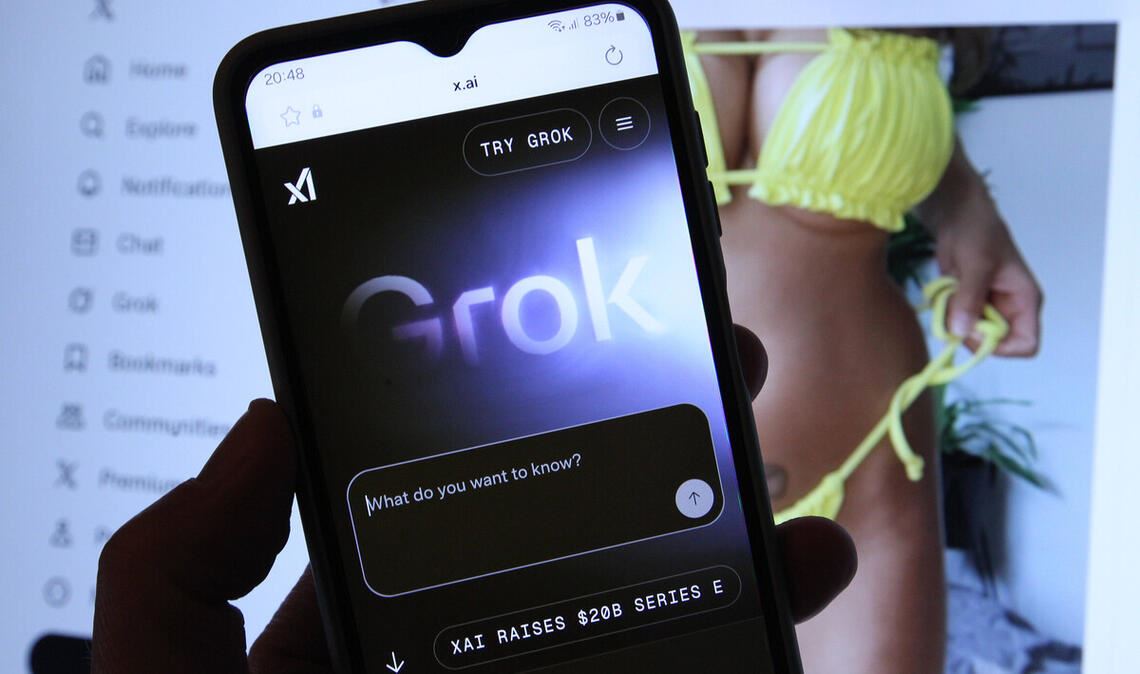 Der Chatbot Grok sorgte mit sexualisierten Bildern Minderjähriger für Empörung.