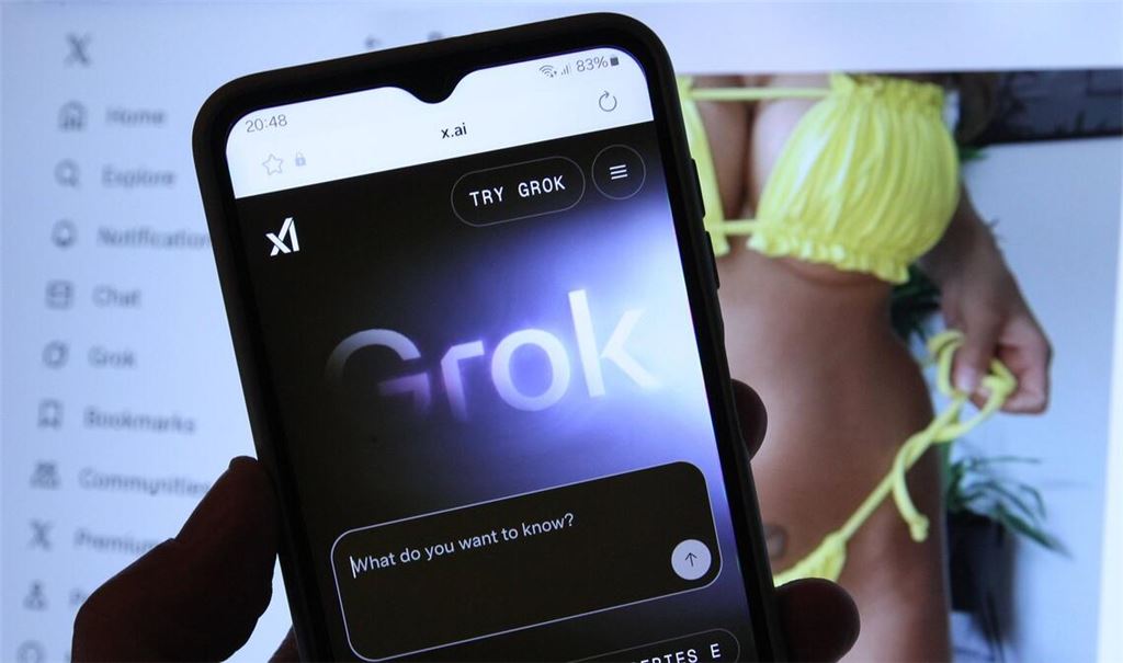 Der Chatbot Grok sorgte mit sexualisierten Bildern von Frauen für Empörung.