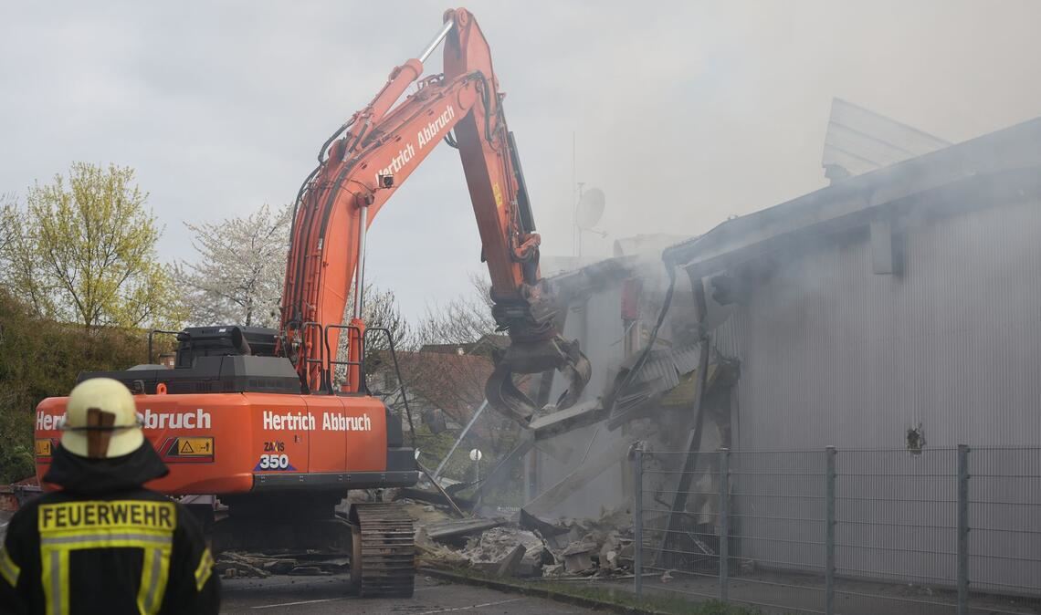 Der Club an der Grenze zu Frankreich ist komplett zerstört.