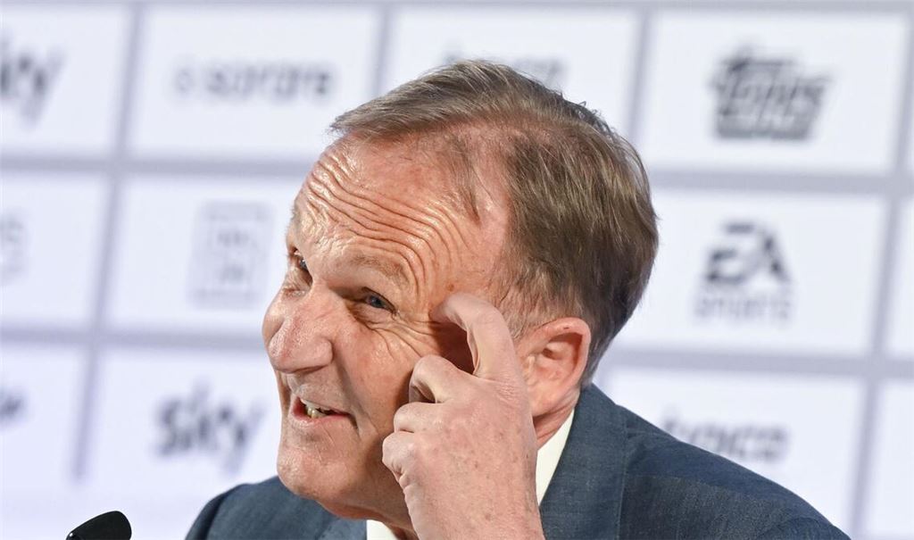 Der DFL-Aufsichtsratsvorsitzende Hans-Joachim Watzke spricht nach der DFL-Mitgliederversammlung über die Ablehnung.