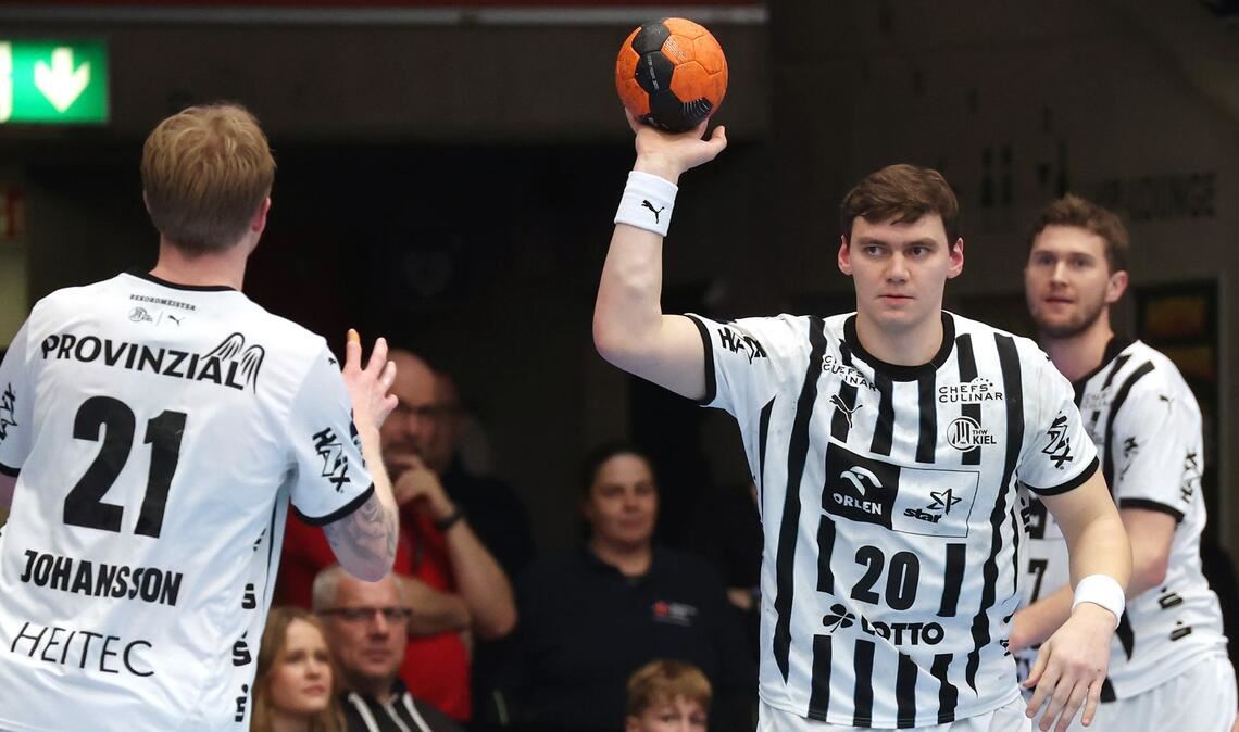 Der Ex-Stuttgarter Lukas Laube im THW-Dress.