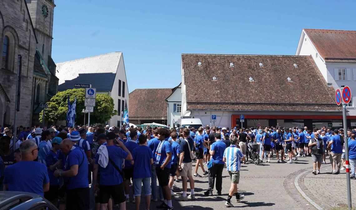 Der Fanmarsch startete um die Mittagszeit.
