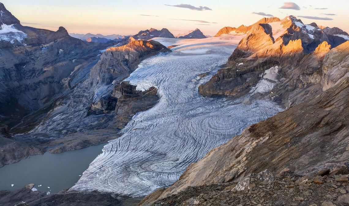 Der Gletscher Claridenfirn im Schweizer Kanton Glarus.
