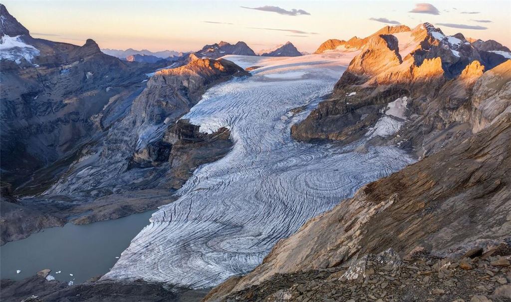 Der Gletscher Claridenfirn im Schweizer Kanton Glarus.