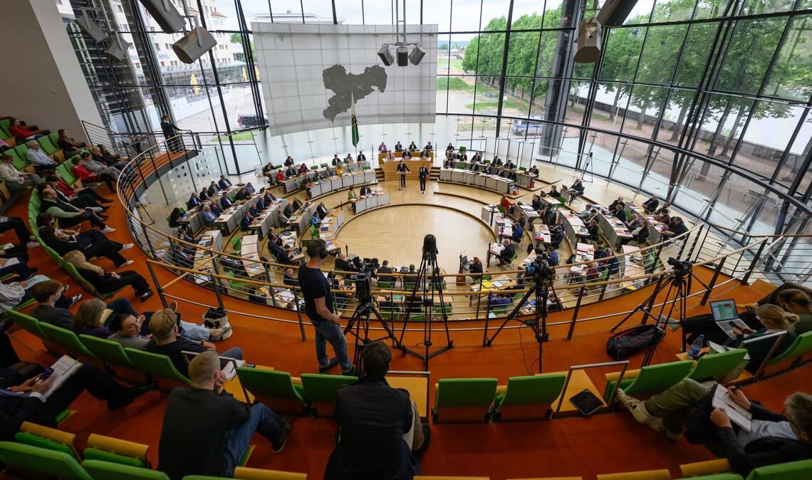 Der Grünen-Antrag zur Unterstützung kleiner Schlachtbetriebe bekam am Mittwochabend nur mit Hilfe von AfD und BSW eine Mehrheit. (Archivbild)