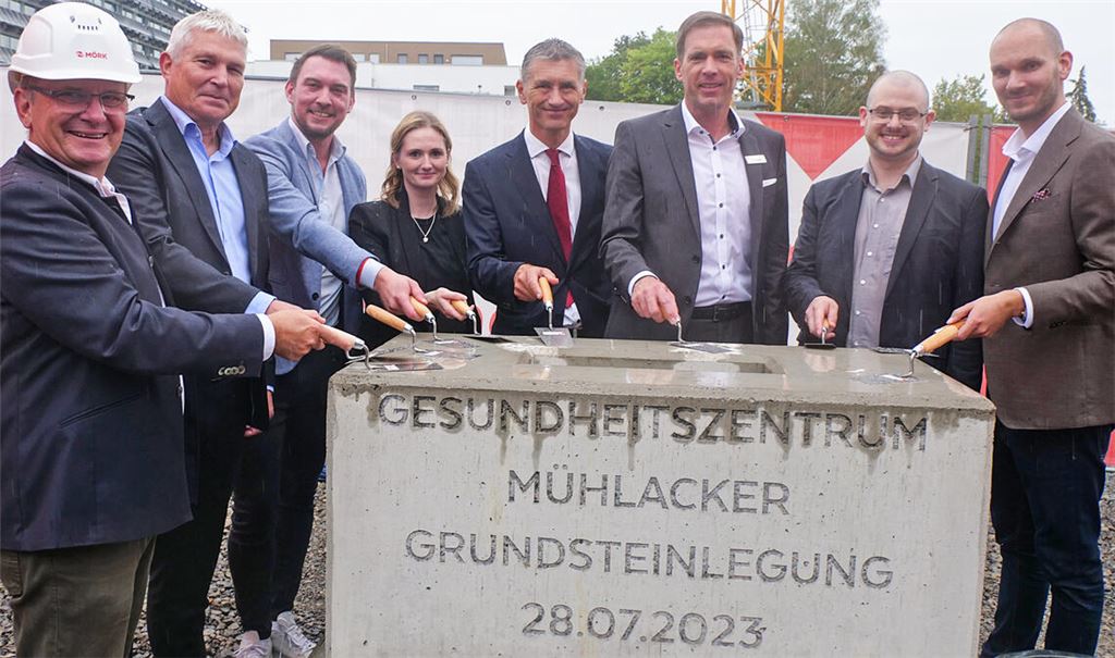 Der Grundstein für den „Gesundheitscampus Mühlacker“ ist gelegt. Foto: Friedrich