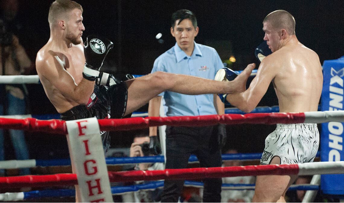 Der Hauptkampf zwischen Chris Hausmann und Manuel Aman dauert bis nach Mitternac...