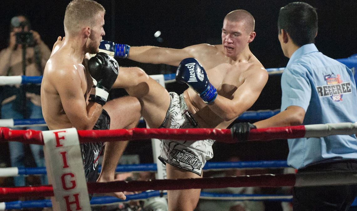 Der Hauptkampf zwischen Chris Hausmann und Manuel Aman dauert bis nach Mitternac...