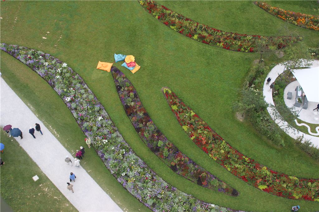 Der „Himmelsstürmer“ bietet nach 209 Stufen einen anderen Blickwinkel auf die Landesgartenschau, Schwäbisch Gmünd und das Umland. Foto: Huber
