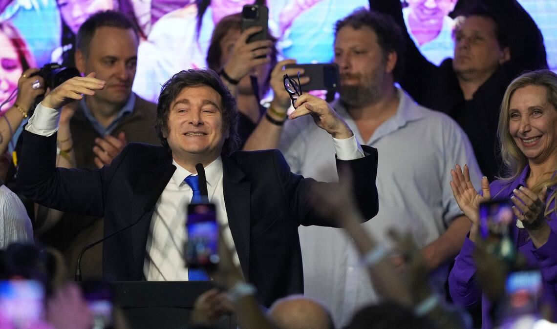 Der Jubel nach dem Sieg: Die Partei von Argentiniens Präsidenten Milei konnte bei der Kongresswahl zahlreiche Mandate hinzugewinnen.